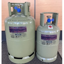 Combi deal 1x fles 10,5 en 1x 5kg fles met vulling keuring tot 2035